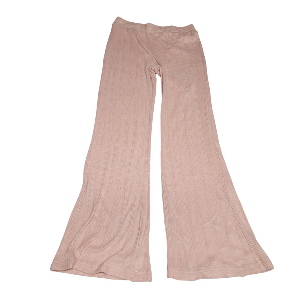 Tranquil & True Pink Ribbed‎ Knit Pajama Lounge Pants Size M